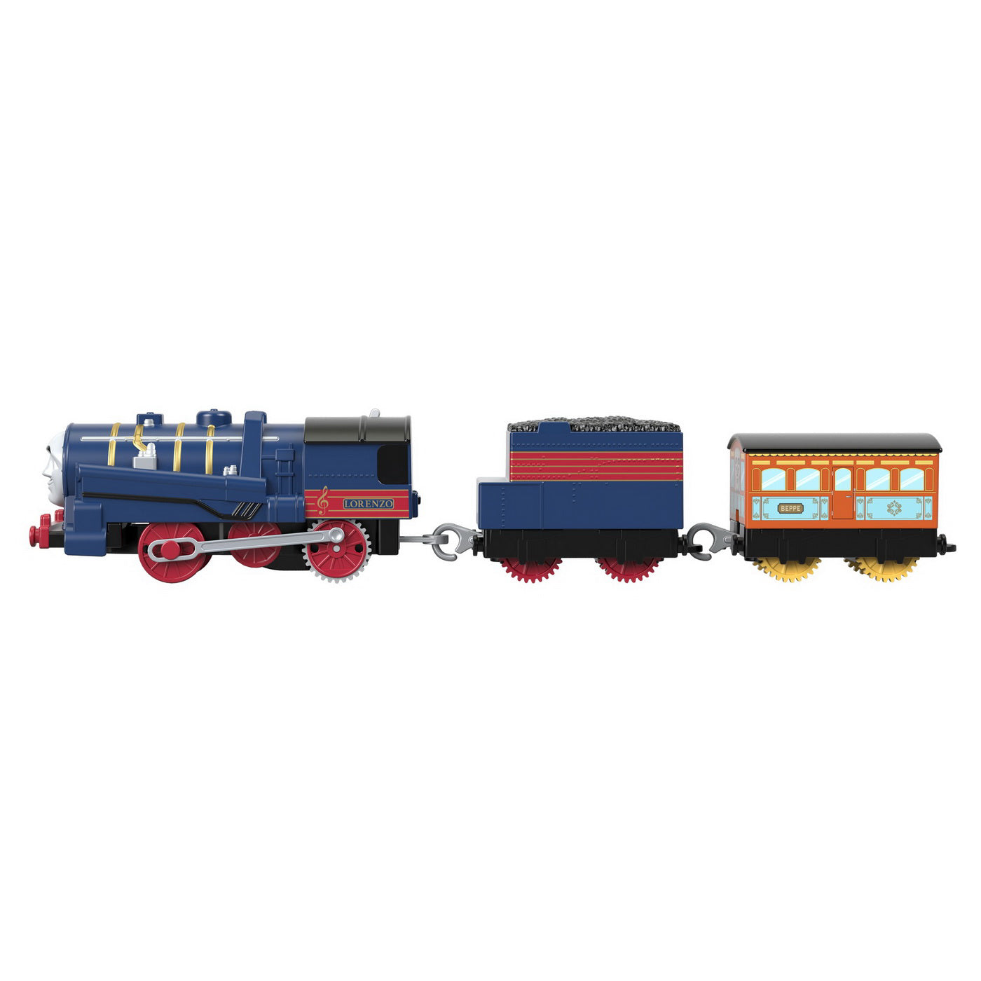 THOMAS LOCOMOTIVA LORENZO SI BEPPE MOTORIZATA CU 2 VAGOANE