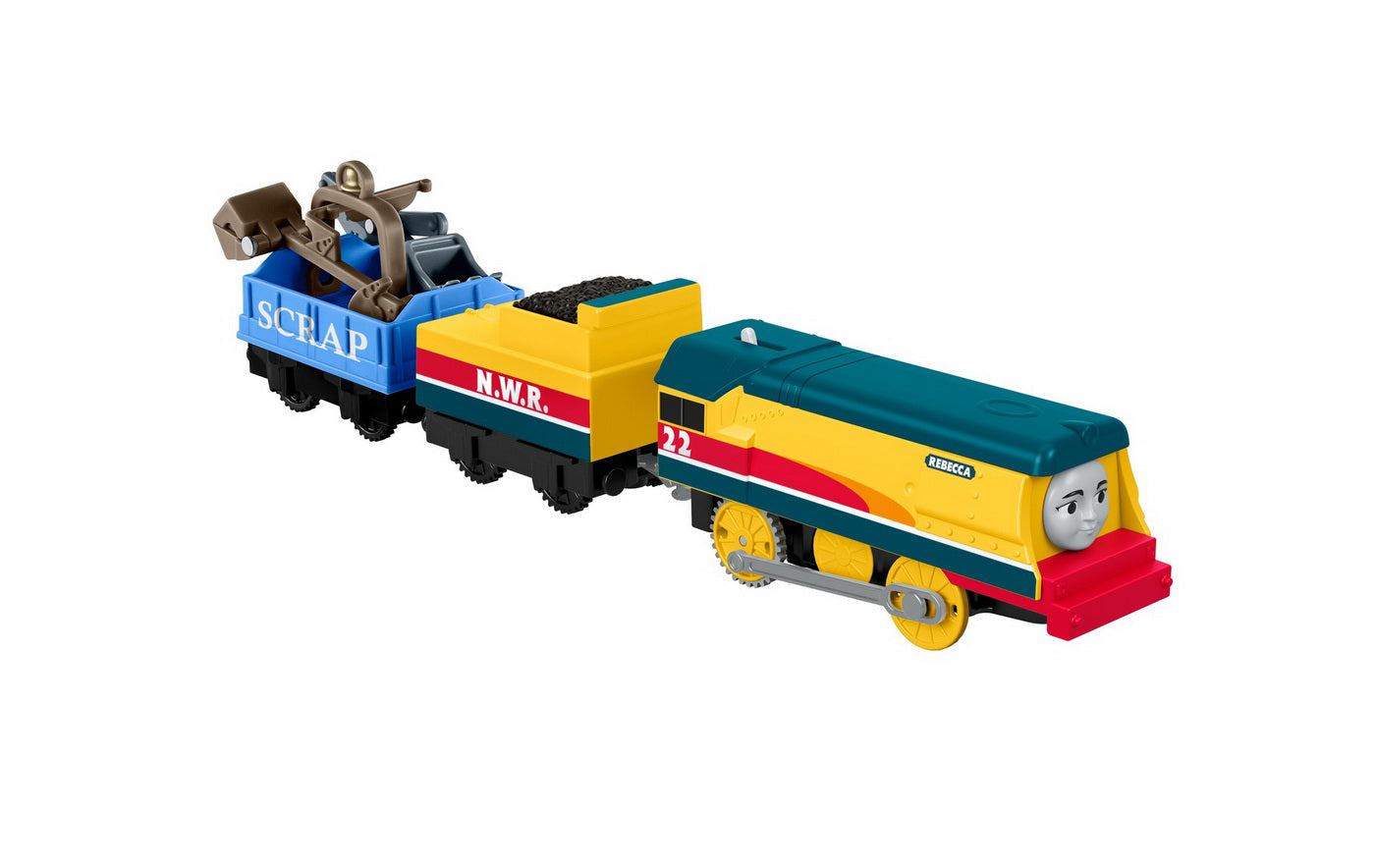 THOMAS LOCOMOTIVA REBECCA MOTORIZATA CU 2 VAGOANE
