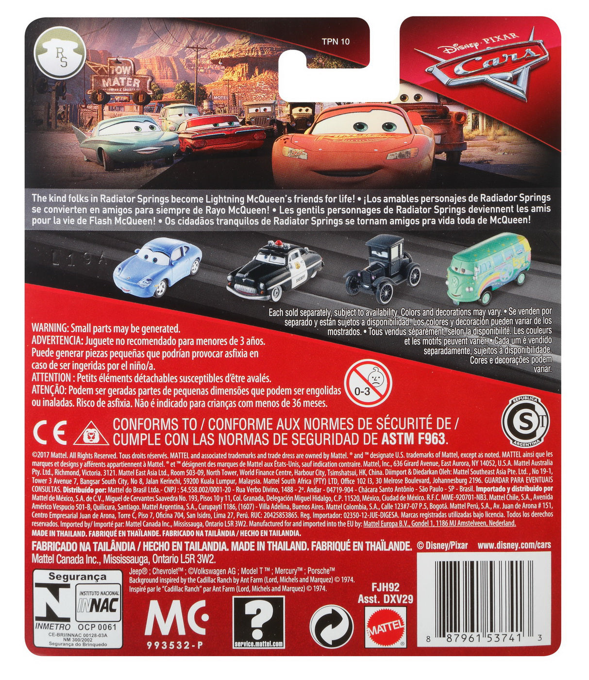 MASINUTA METALICA CARS3 PERSONAJUL BUCSA