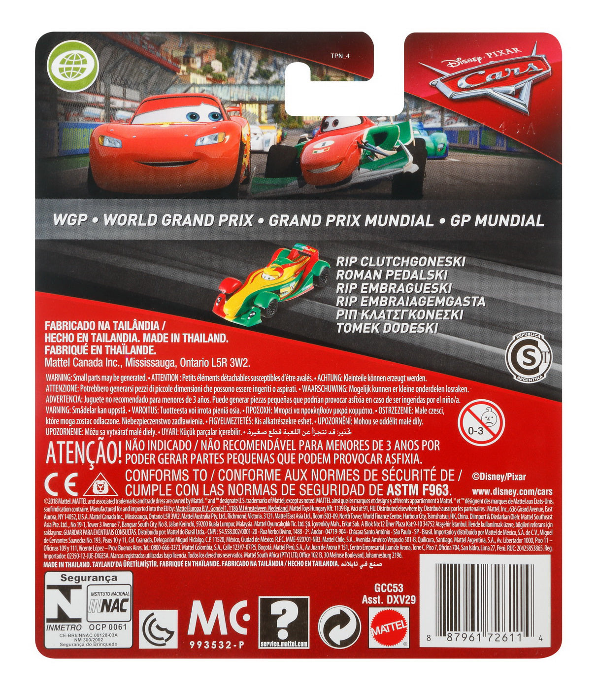 MASINUTA METALICA CARS3 PERSONAJUL RIP CLUTCHGONESKI