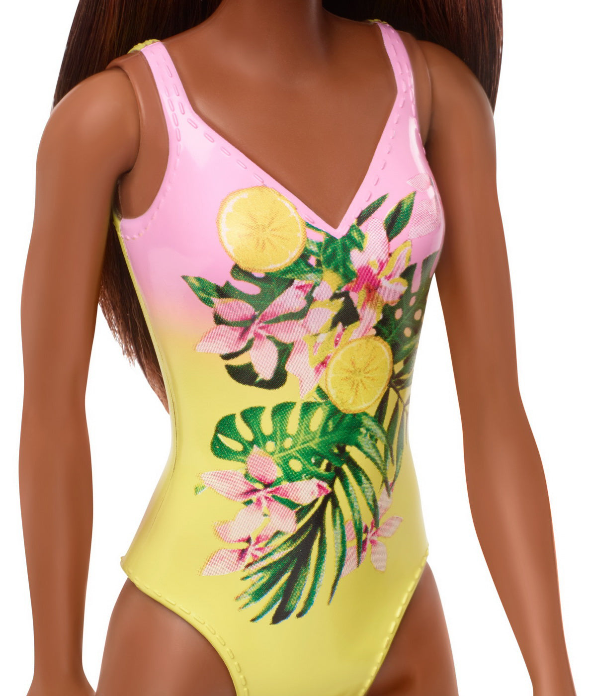 PAPUSA BARBIE CREOLA CU COSTUM DE BAIE INFLORAT