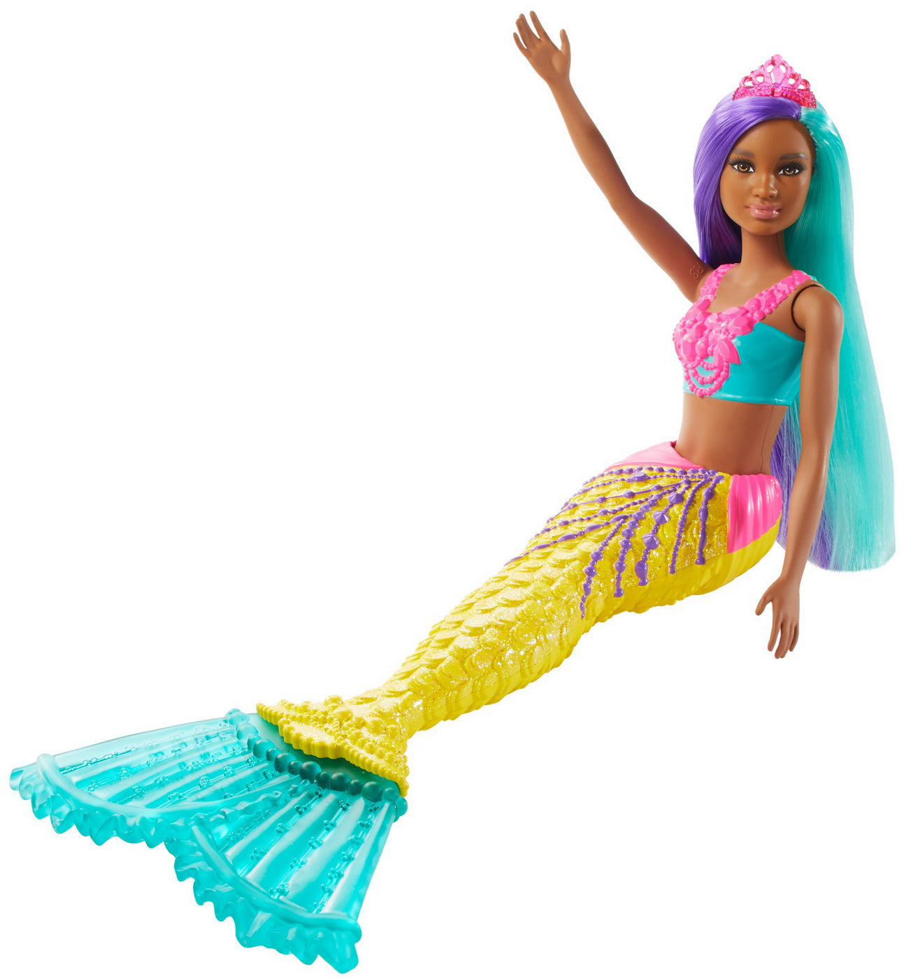 BARBIE PAPUSA SIRENA COLIER SI CORONITA ROZ