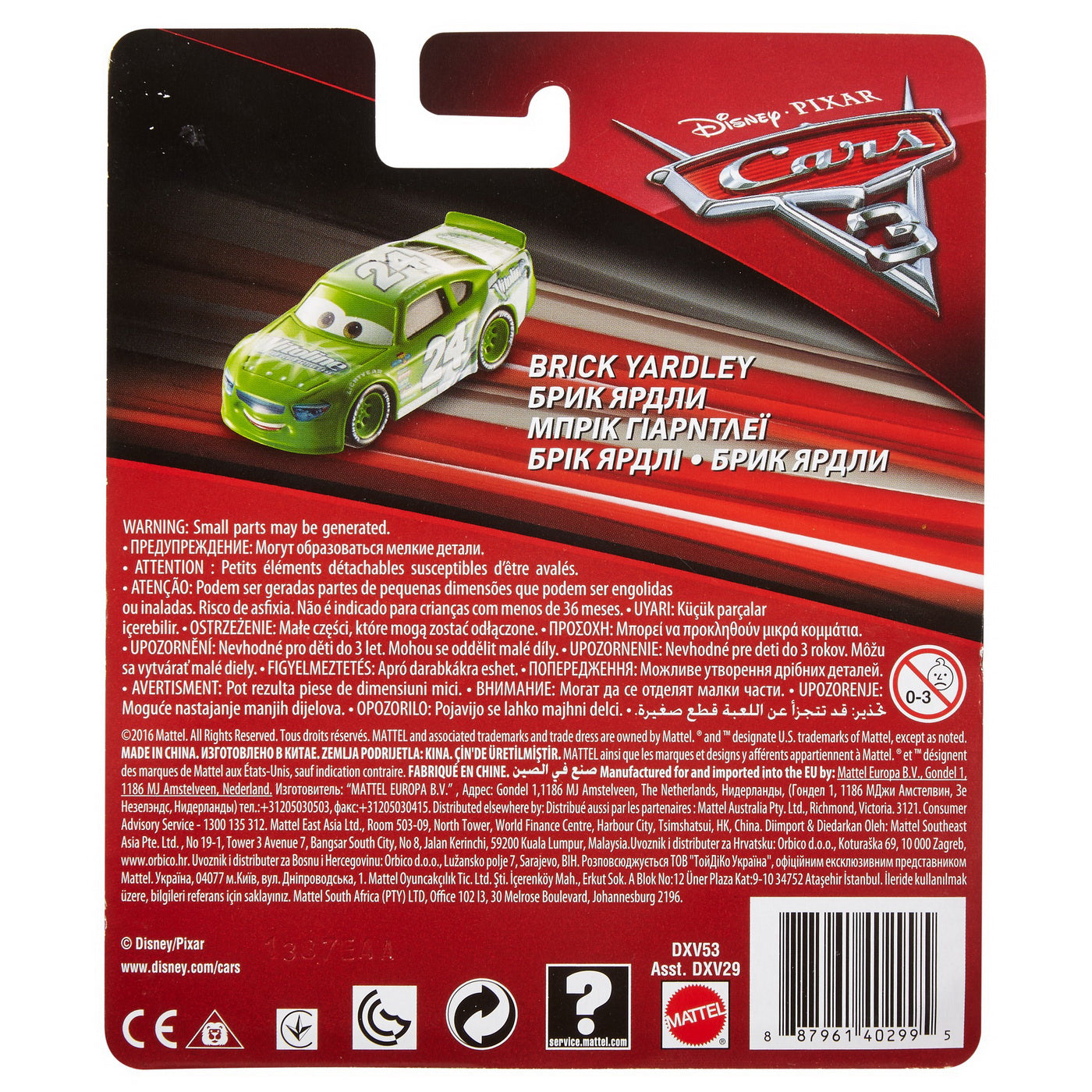 MASINUTA METALICA CARS3 PERSONAJUL BRICK YARDLEY