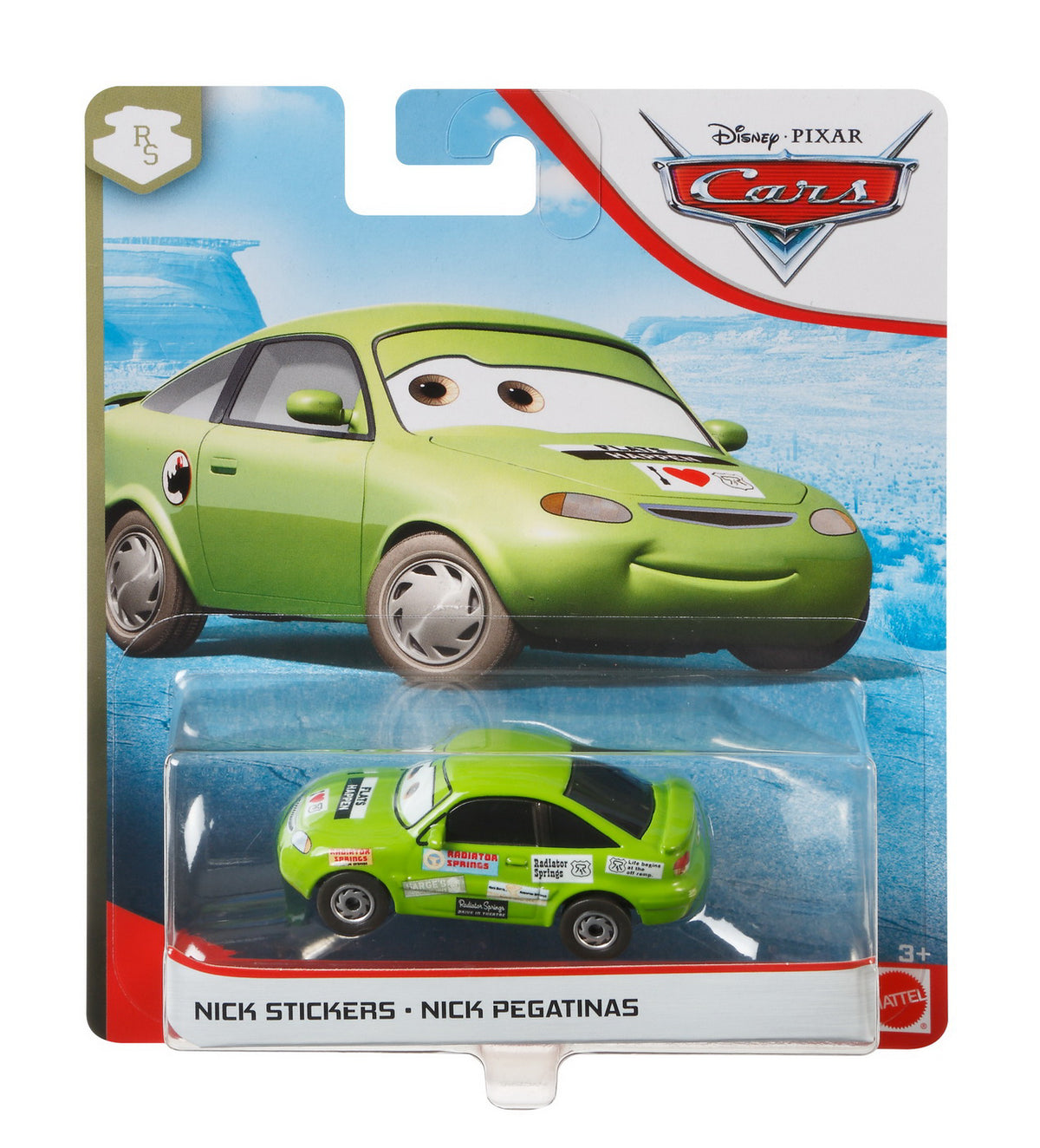 MASINUTA METALICA CARS3 PERSONAJUL NICK STICKERS