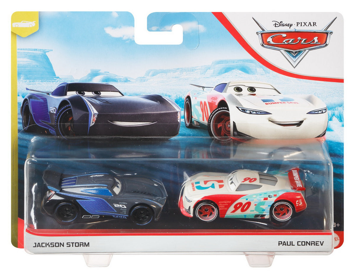 CARS3 SET 2 MASINUTE METALICE JACKSON STORM SI PAUL CONREV
