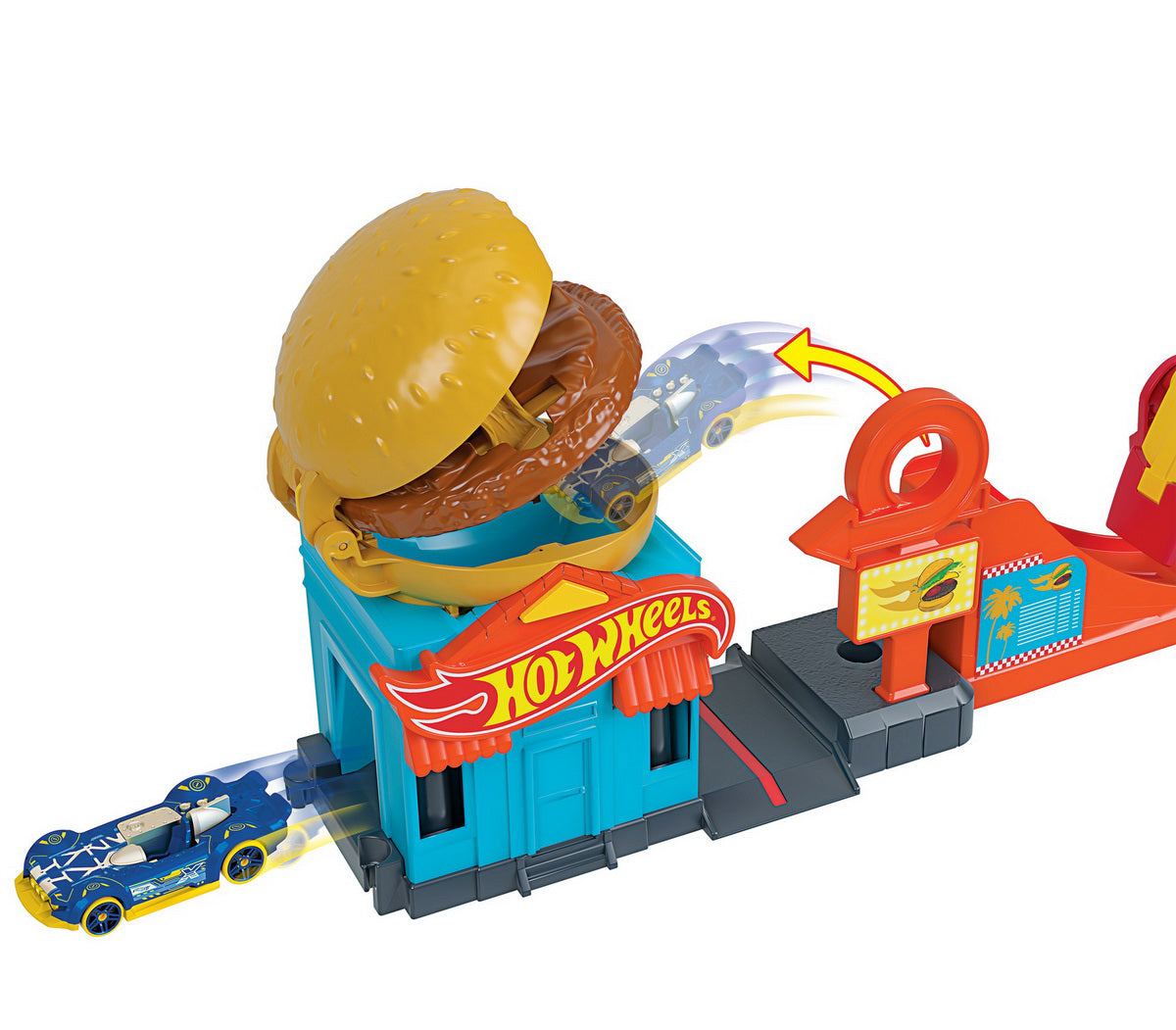 HOT WHEELS PISTA BURGER CU MASINUTA INCLUSA