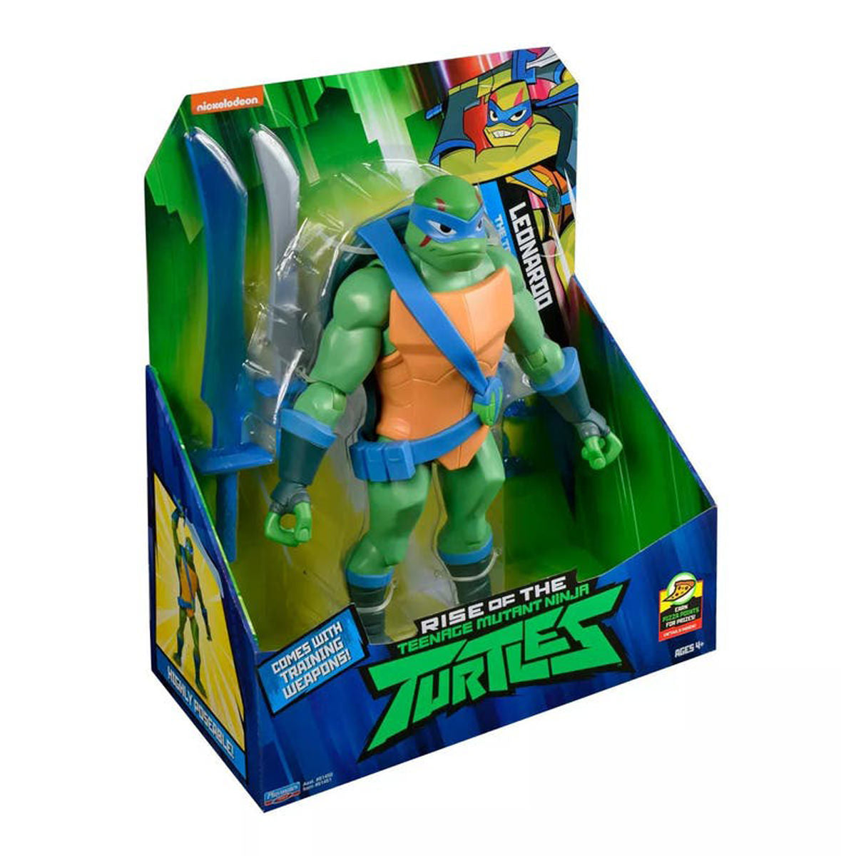 TESTOASELE NINJA FIGURINA LEONARDO GIGANT CU ACCESORII DE LUPTA