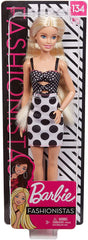 PAPUSA BARBIE FASHIONISTA CU ROCHITA ALB NEGRU