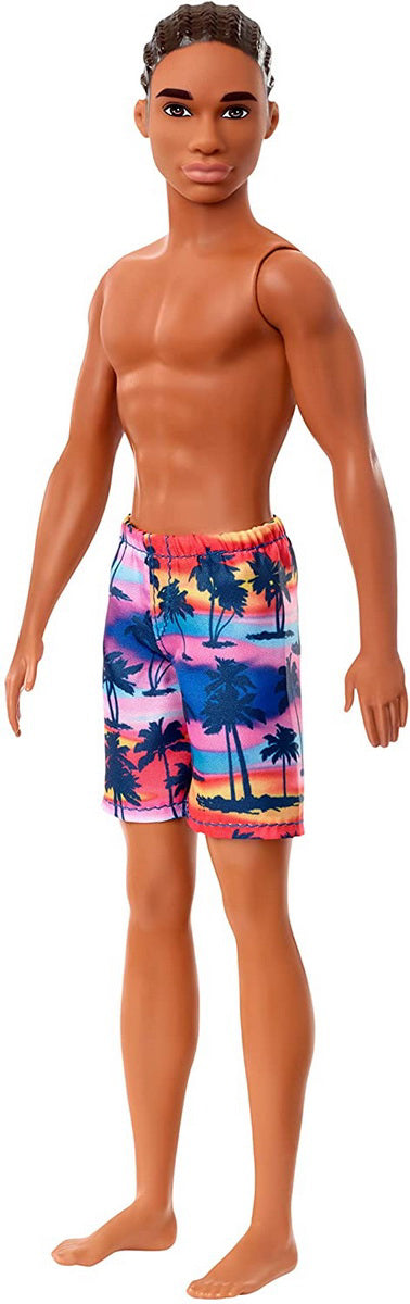 PAPUSA KEN AFROAMERICAN CU COSTUM DE BAIE MULTICOLOR