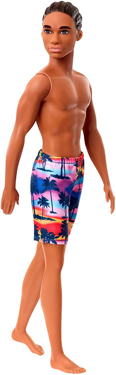 PAPUSA KEN AFROAMERICAN CU COSTUM DE BAIE MULTICOLOR