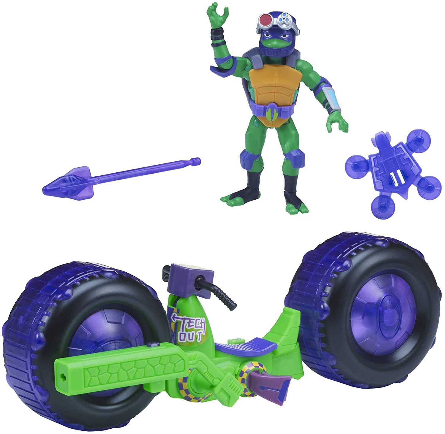TESTOASELE NINJA VEHICUL CU FIGURINA DONATELLO