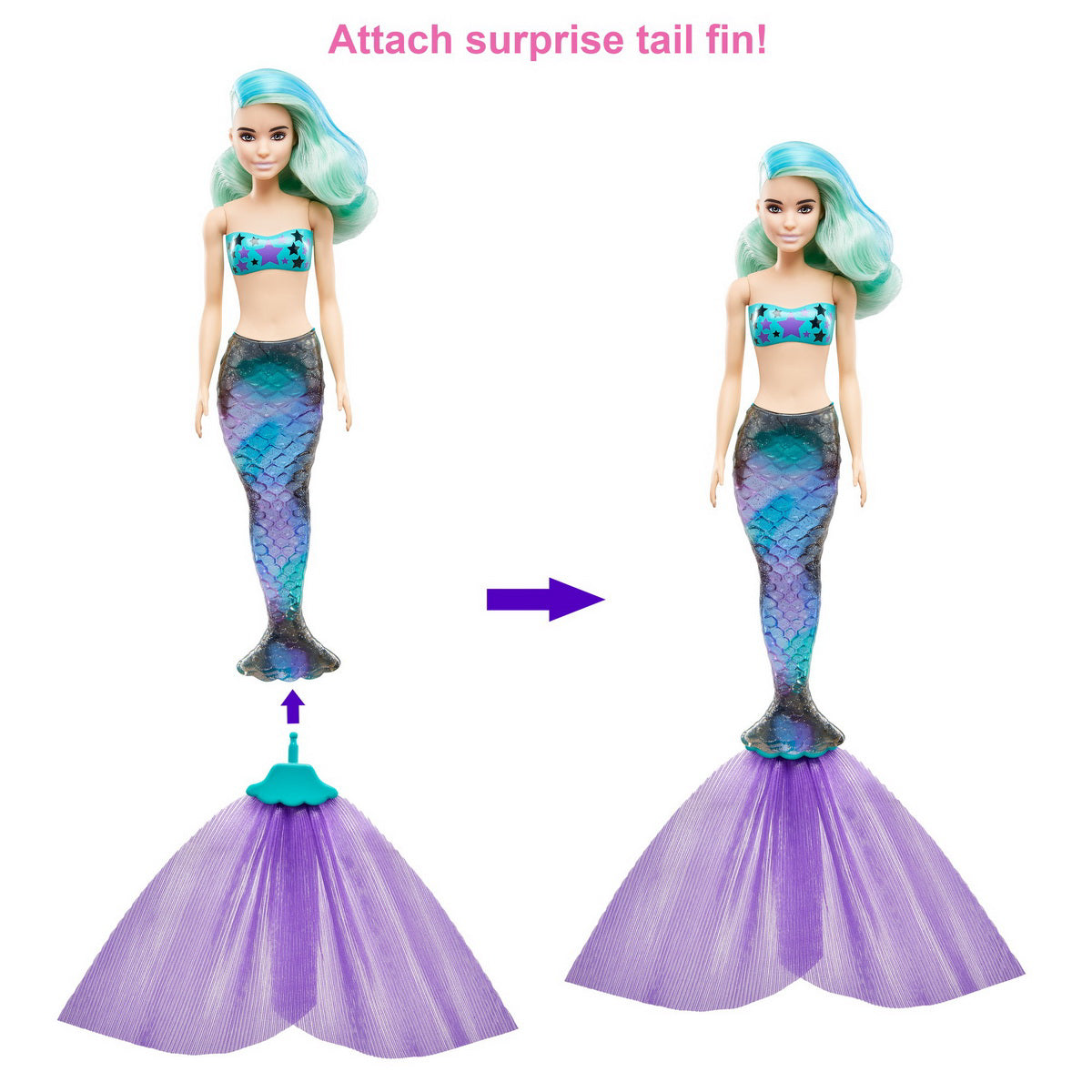 PAPUSA BARBIE DESCOPERA CULOAREA COLOR REVEAL SIRENELE