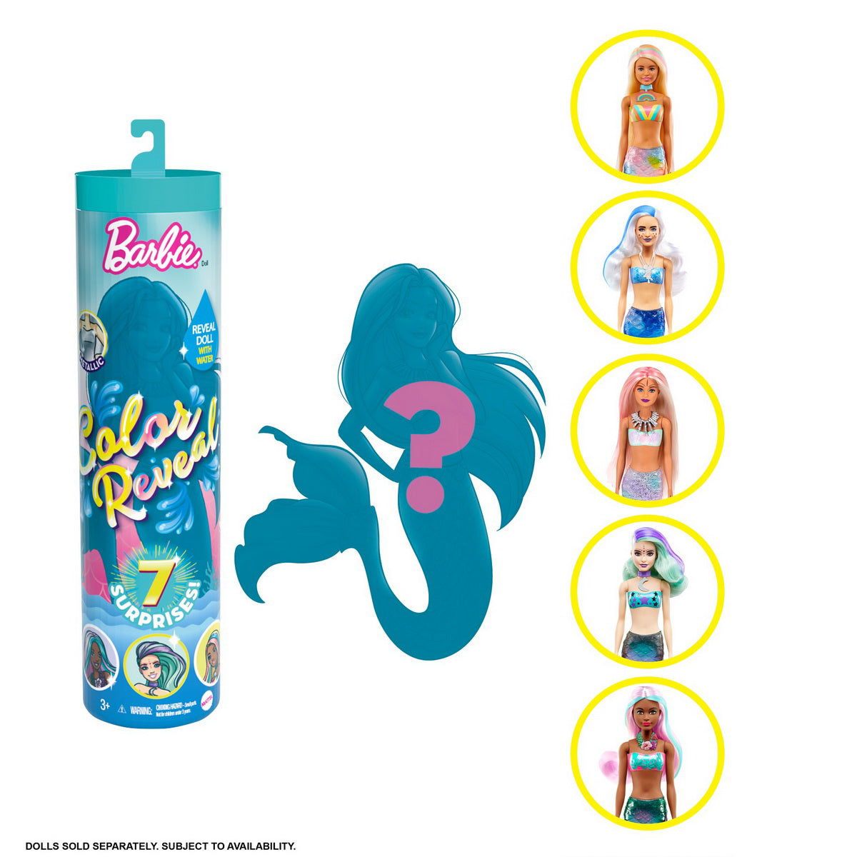 PAPUSA BARBIE DESCOPERA CULOAREA COLOR REVEAL SIRENELE