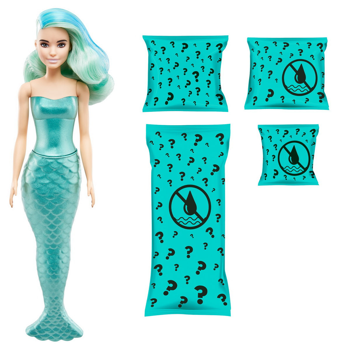 PAPUSA BARBIE DESCOPERA CULOAREA COLOR REVEAL SIRENELE