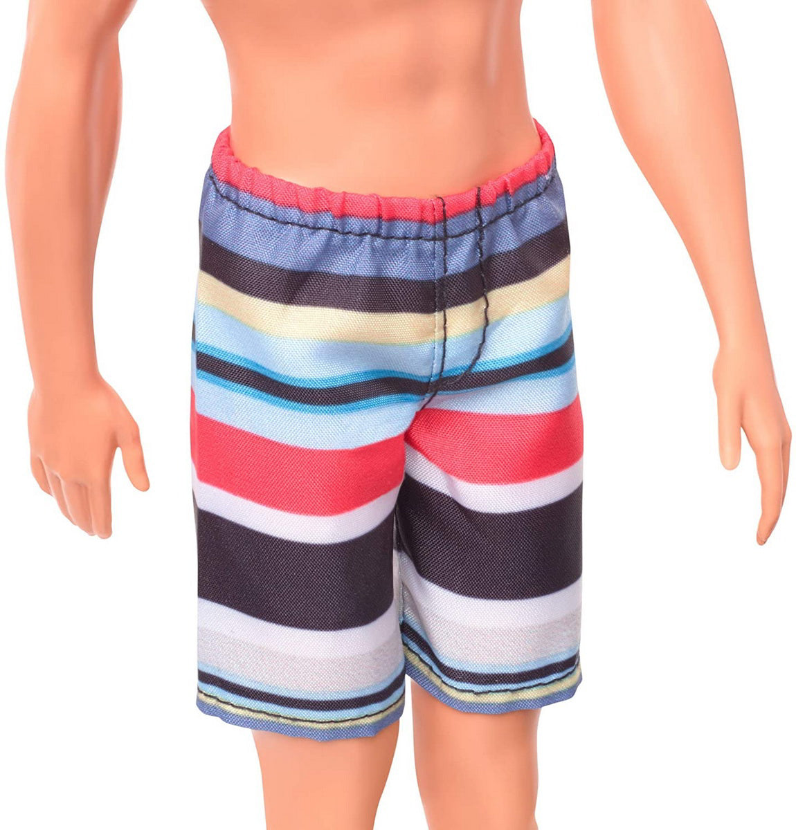 PAPUSA KEN LA PLAJA BLOND CU COSTUM DE BAIE MULTICOLOR