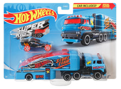 SET CAMION SI MASINA SPORT HOT WHEELS STUNTIN SEMI