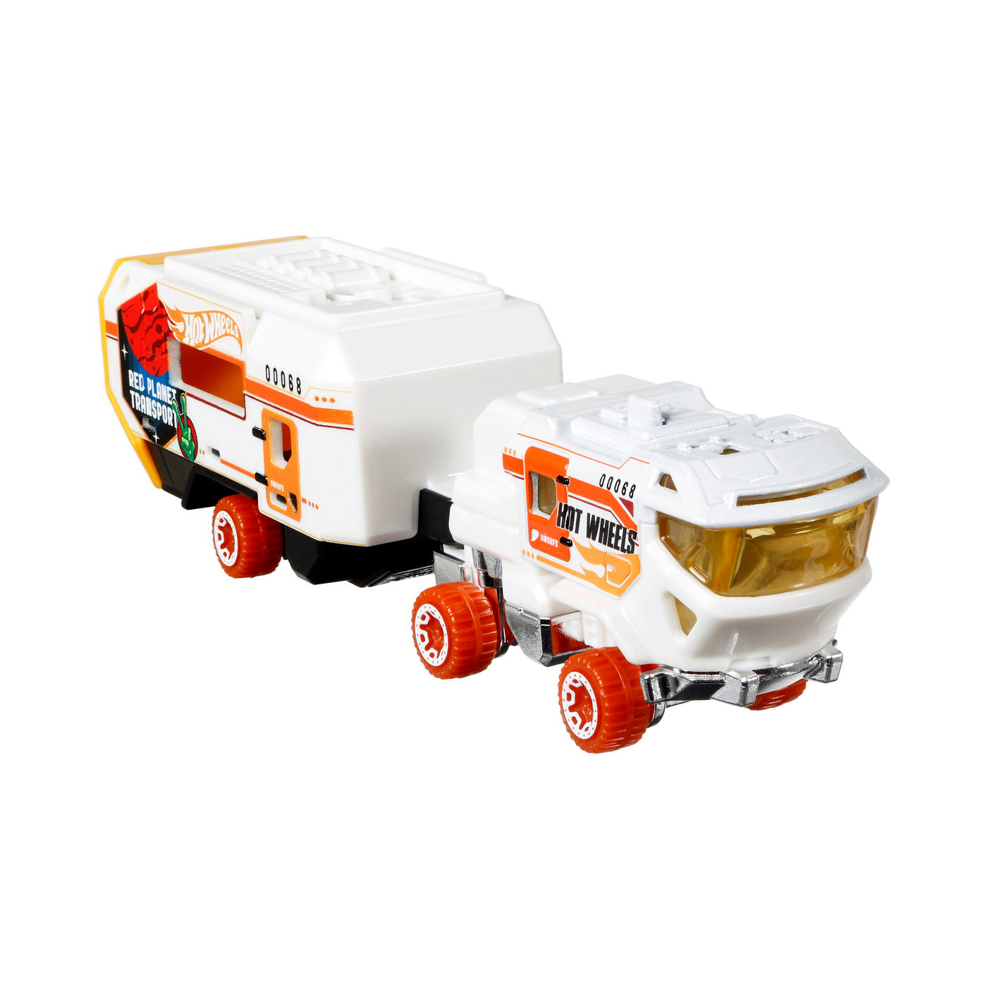 SET CAMION SI MASINA SPORT HOT WHEELS RED PLANET TRANSPORT