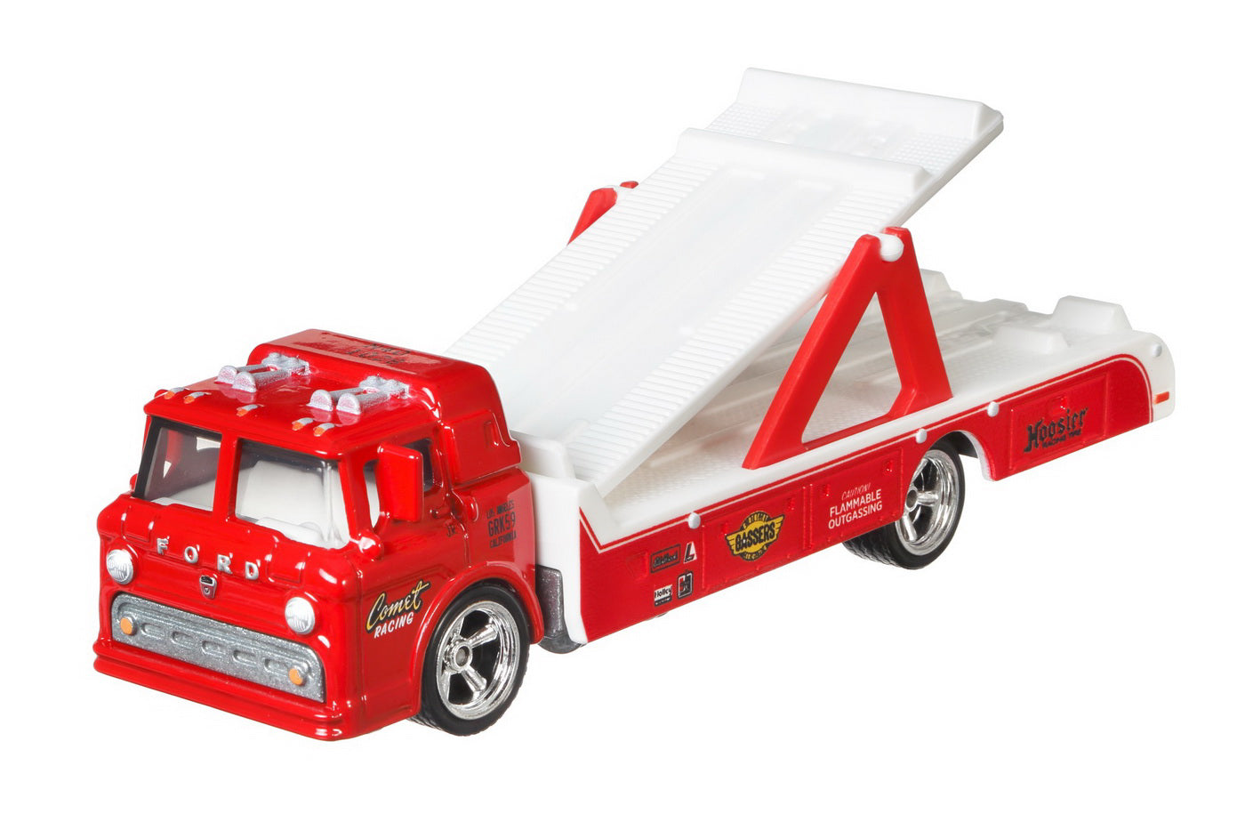 HOT WHEELS TRANSPORTATOR MERCURY COMET CYCLONE 65' CU MASINUTA  FORD C-800 SCARA 1:64