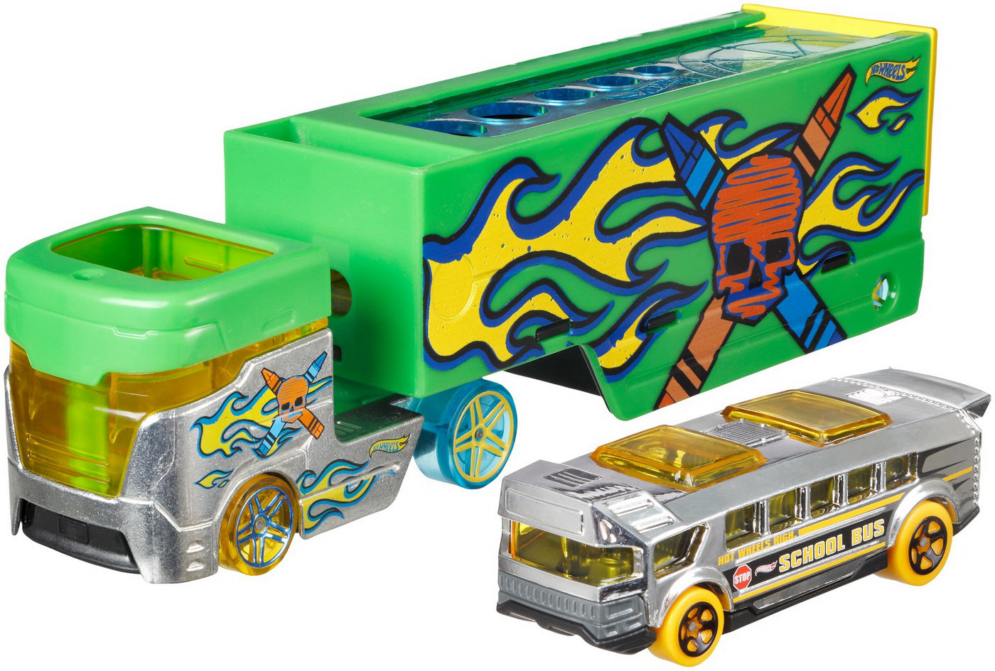 SET CAMION SI MASINA SPORT HOT WHEELS PENCIL PUSHER