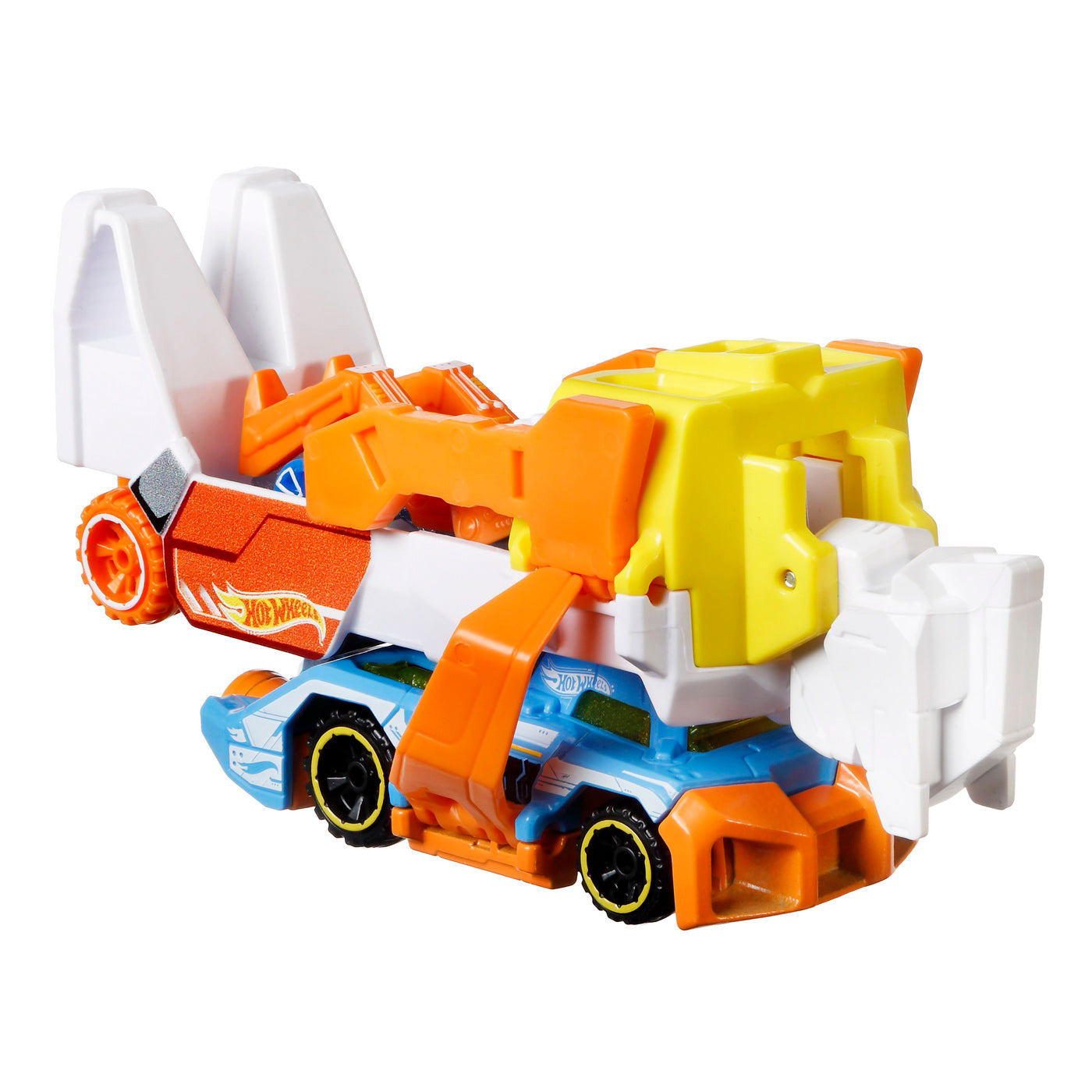 SET CAMION SI MASINA SPORT HOT WHEELS HAUL TERATION PORTOCALIU