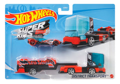 SET CAMION SI MASINA SPORT HOT WHEELS DISTRICT TRANSPORT