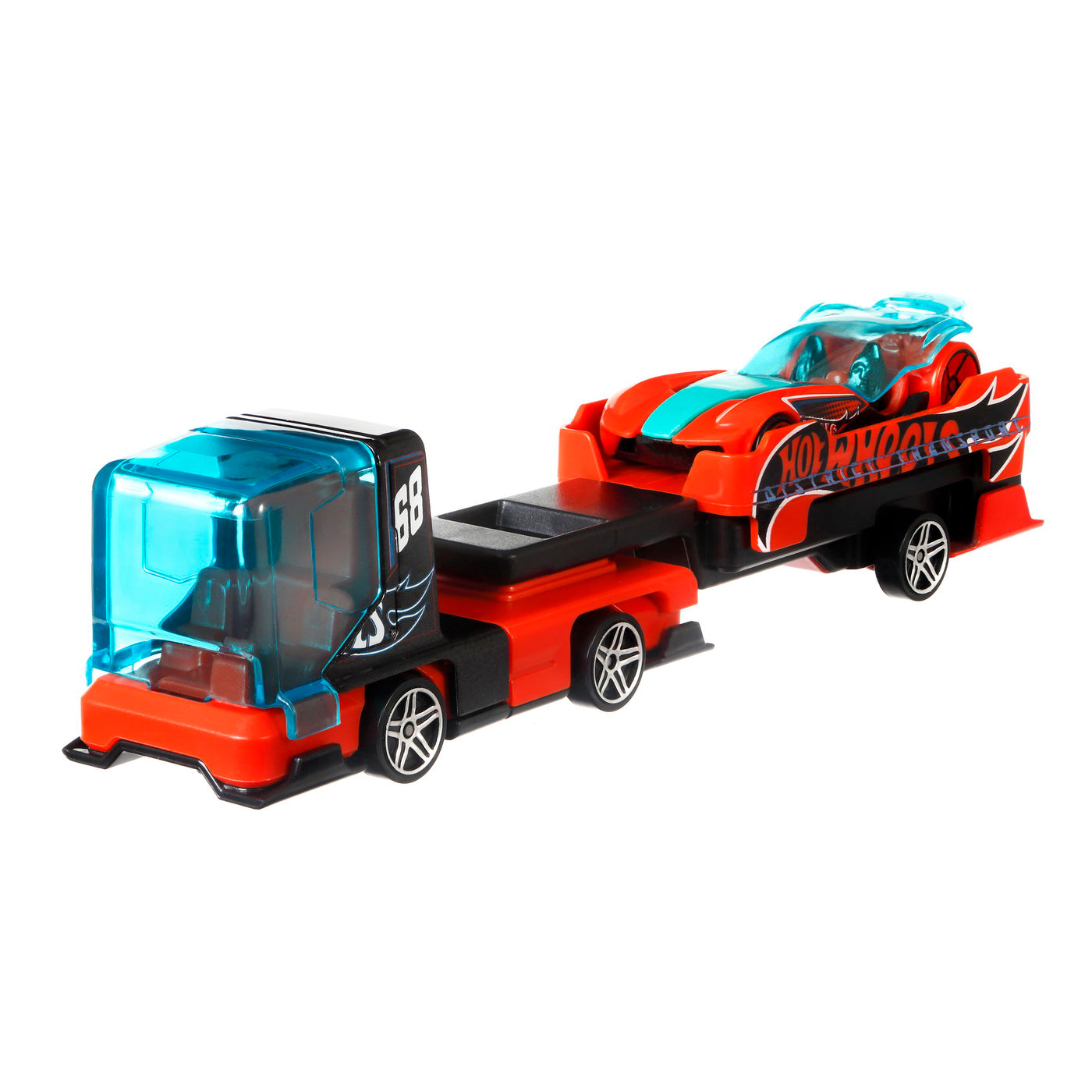 SET CAMION SI MASINA SPORT HOT WHEELS DISTRICT TRANSPORT