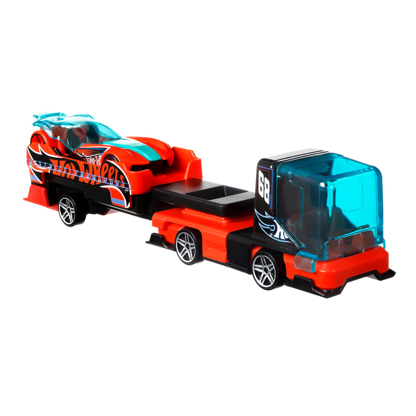 SET CAMION SI MASINA SPORT HOT WHEELS DISTRICT TRANSPORT