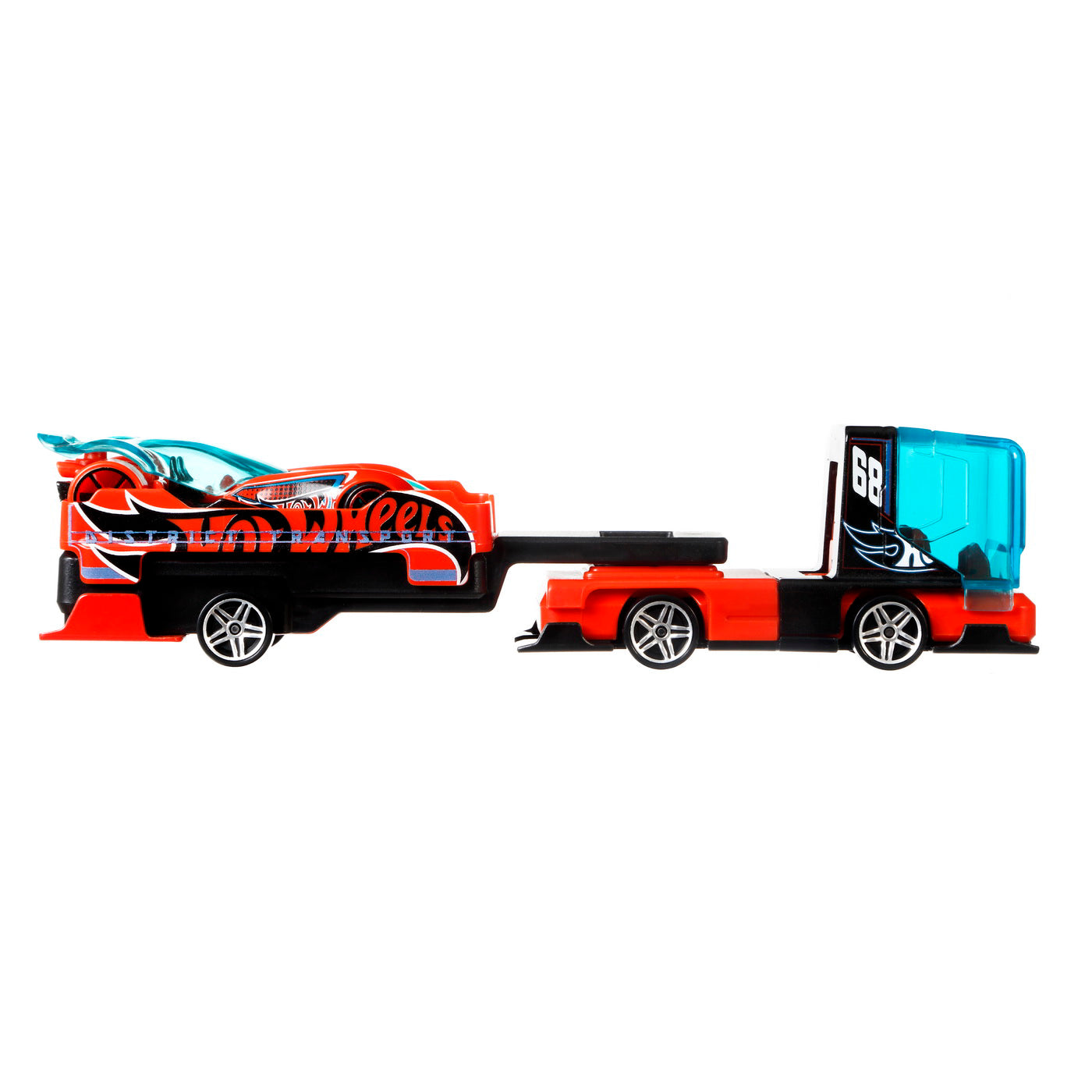 SET CAMION SI MASINA SPORT HOT WHEELS DISTRICT TRANSPORT