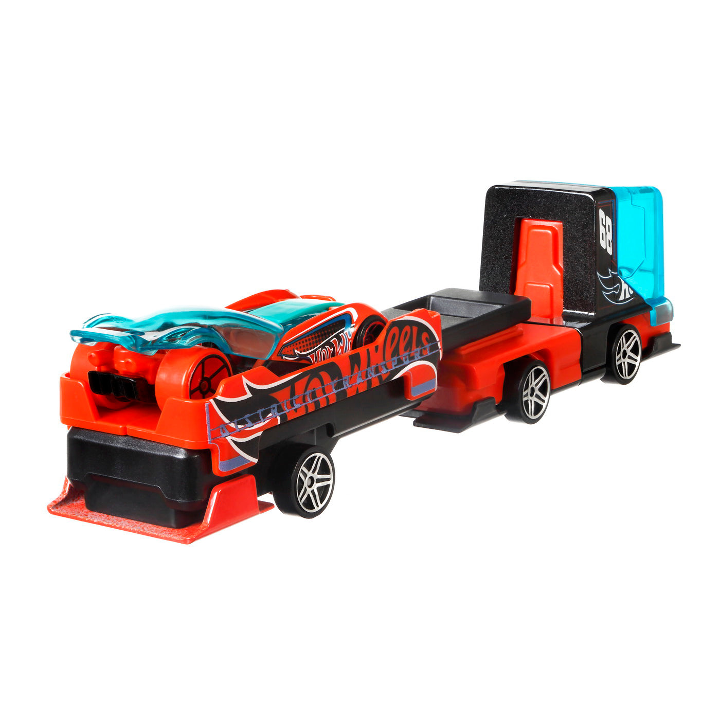 SET CAMION SI MASINA SPORT HOT WHEELS DISTRICT TRANSPORT