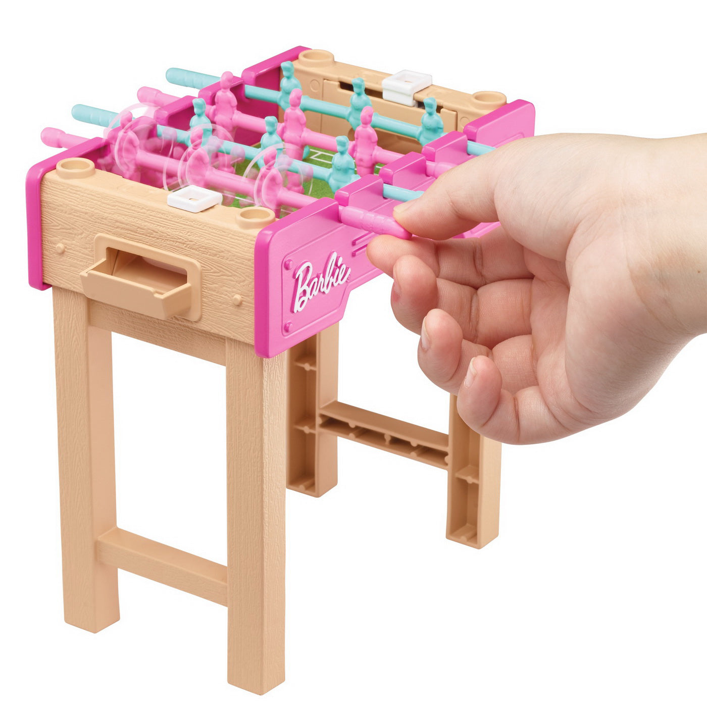 BARBIE SET MOBILIER EXTERIOR CASA BARBIE MASA DE FOTBAL CU ACCESORII