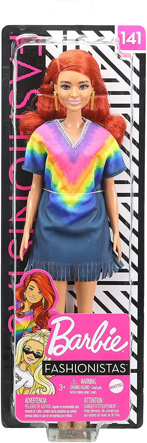 PAPUSA BARBIE FASHIONISTA ROSCATA CU ROCHITA CURCUBEU