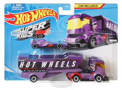 SET CAMION SI MASINA SPORT HOT WHEELS BIG RIG HEAT