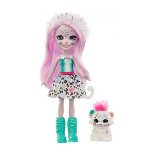 ENCHANTIMALS PAPUSI SI ANIMALUTE SYBILL SNOW LEOPARD & FLAKE