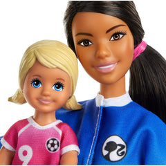 BARBIE PAPUSA CARIERE SET SPORT ANTRENOR DE FOTBAL BRUNETA