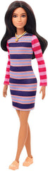 PAPUSA BARBIE FASHIONISTA BRUNETA CU ROCHITA CHIC COLORATA