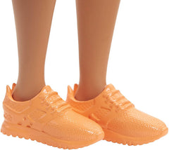 PAPUSA BARBIE FASHIONISTA BRUNETA CU ROCHITA CHIC COLORATA