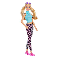 PAPUSA BARBIE FASHIONISTA BLONDA CU TINUTA SPORT