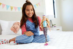 PAPUSA BARBIE FASHIONISTA BLONDA CU TINUTA SPORT
