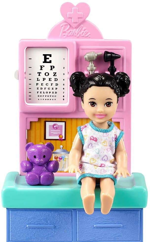 BARBIE CARIERE SET CU PAPUSA DOCTOR PEDIATRU BLONDA