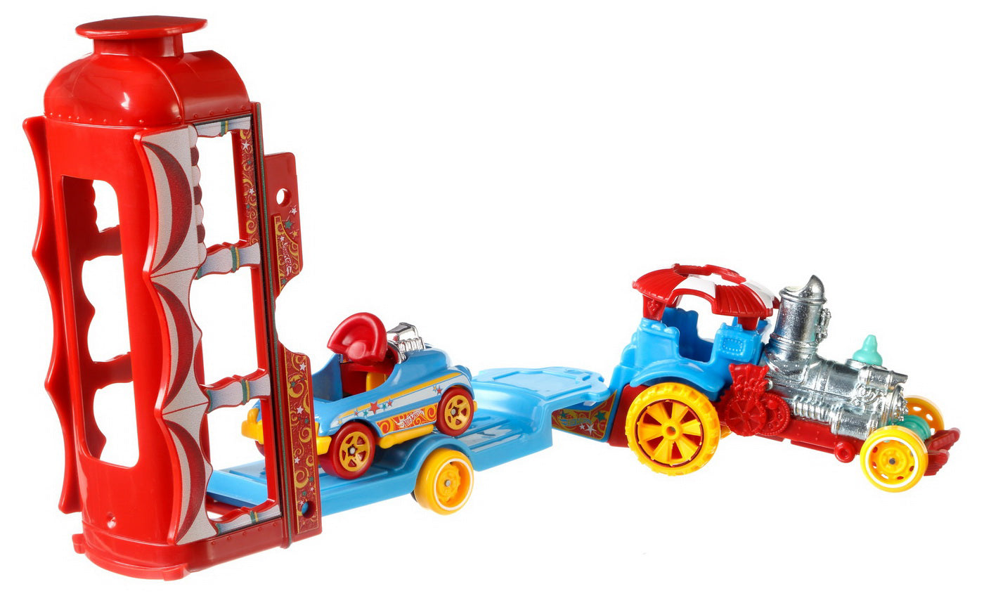 SET CAMION SI MASINA SPORT HOT WHEELS CARNIVAL STEAMER