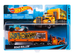 SET CAMION SI MASINA SPORT HOT WHEELS ROAD ROLLER