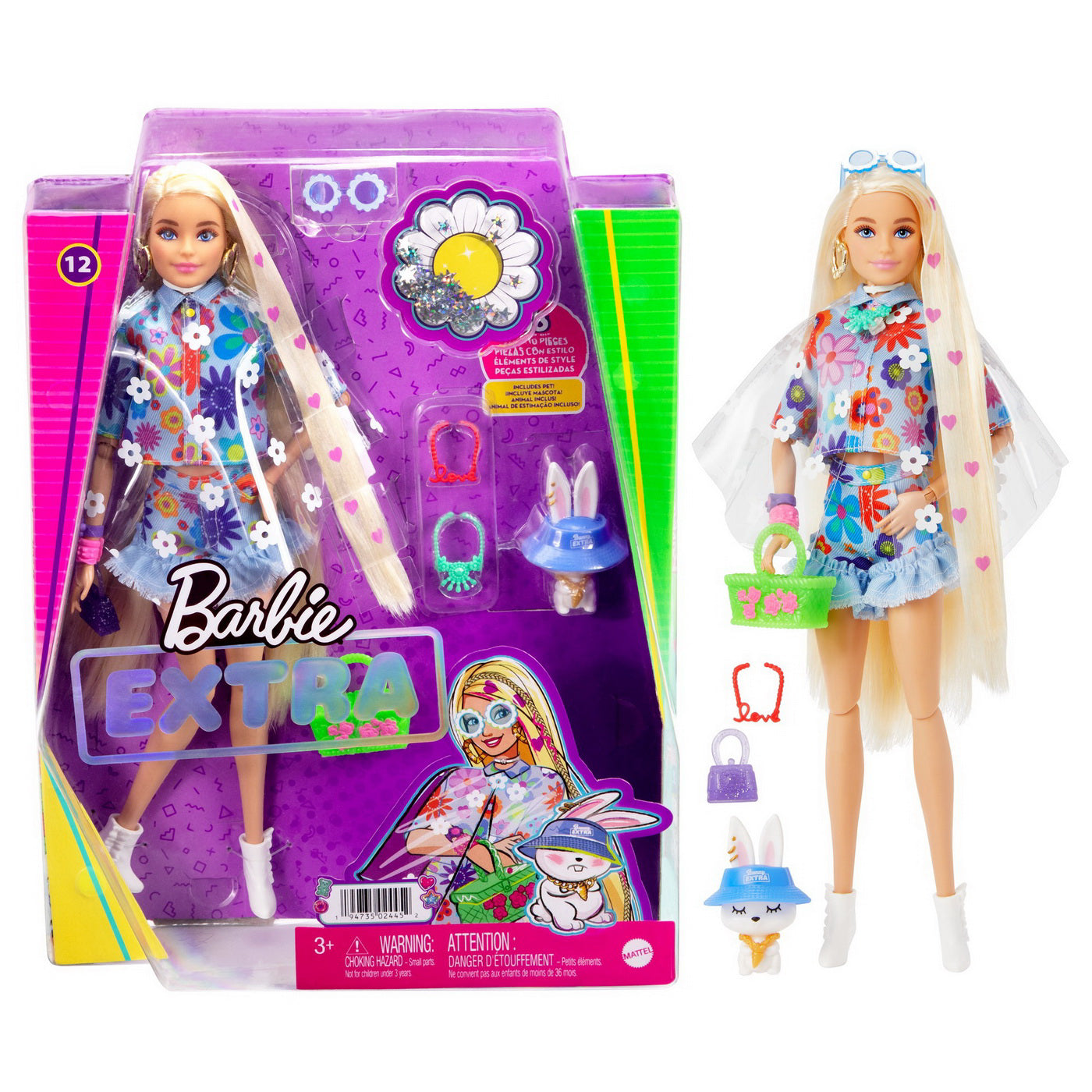 PAPUSA BARBIE EXTRA FLOWER POWER