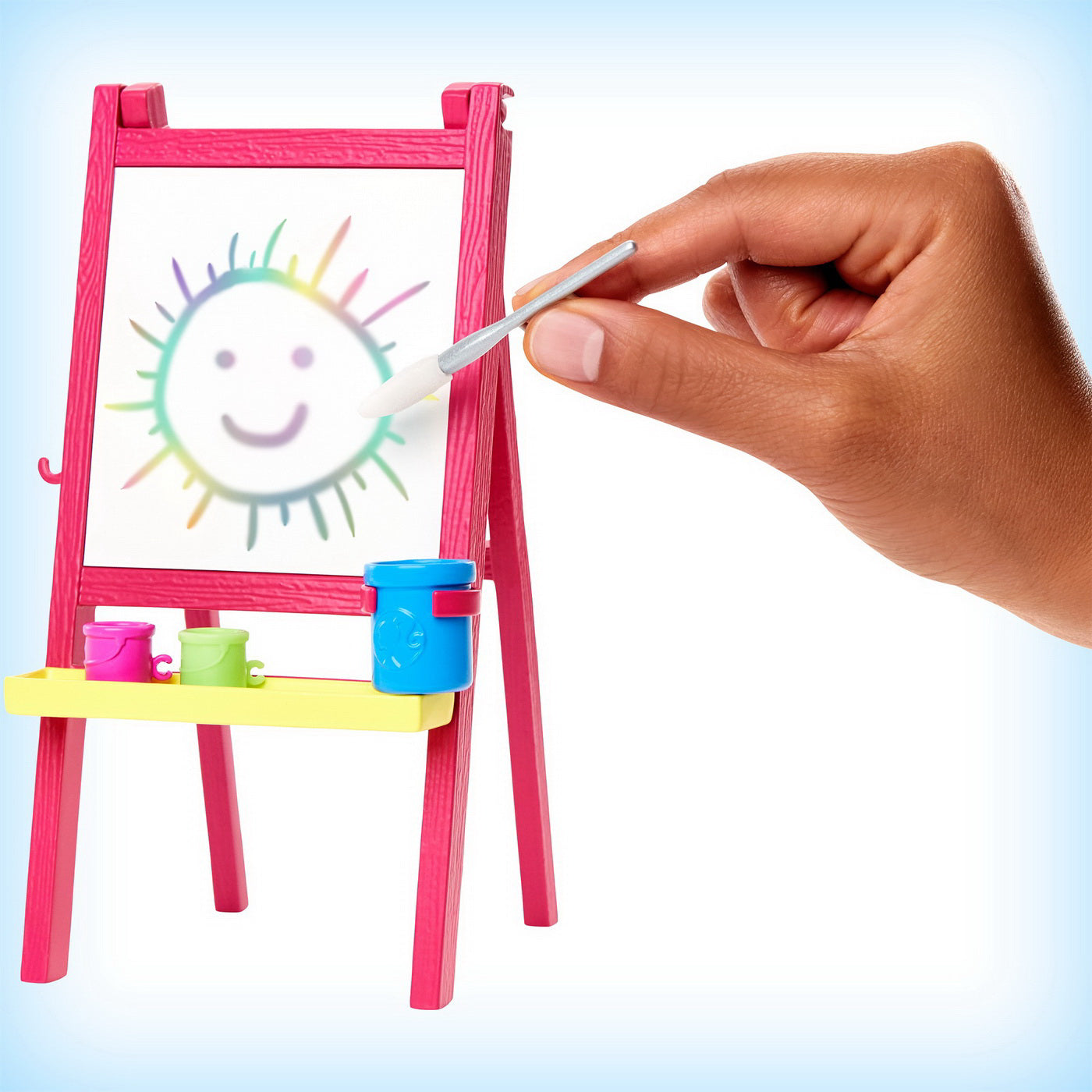 BARBIE CARIERE SET MOBILIER CU PAPUSA BRUNETA PROFESOARA DE PICTURA