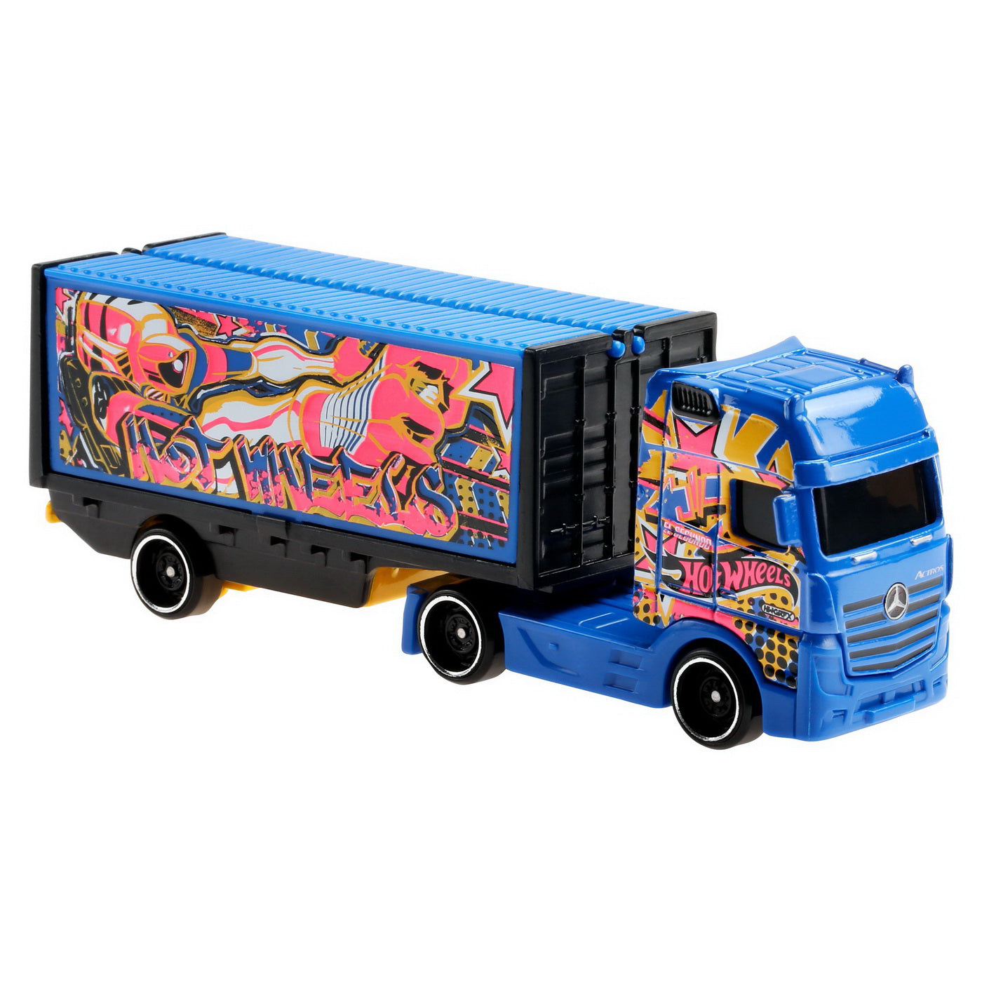 HOT WHEELS CAMION MERCEDES-BENZ ACTROS ALBASTRU