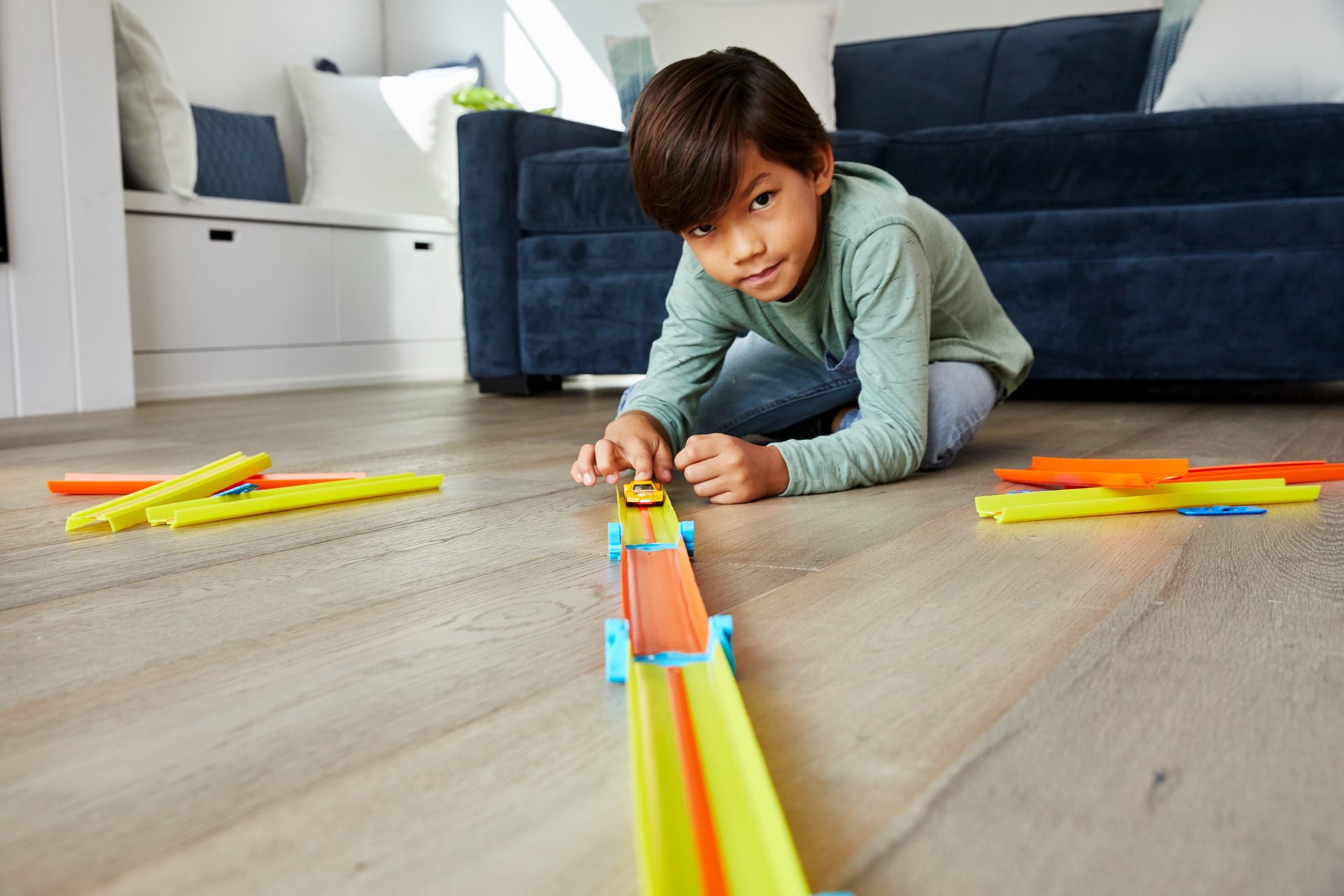 HOT WEELS TRACK BUILDER ELEMENTE PISTA PLIABILA GALBENA