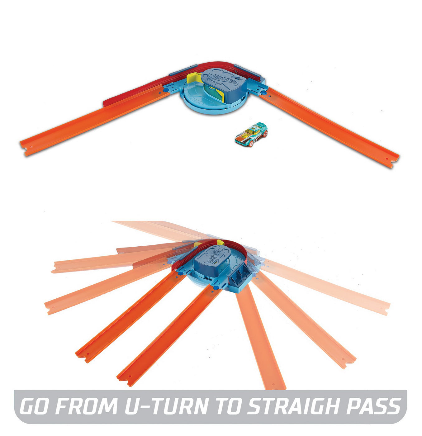 HOT WEELS TRACK BUILDER ELEMENTE PISTA CURBA CU BOOSTER