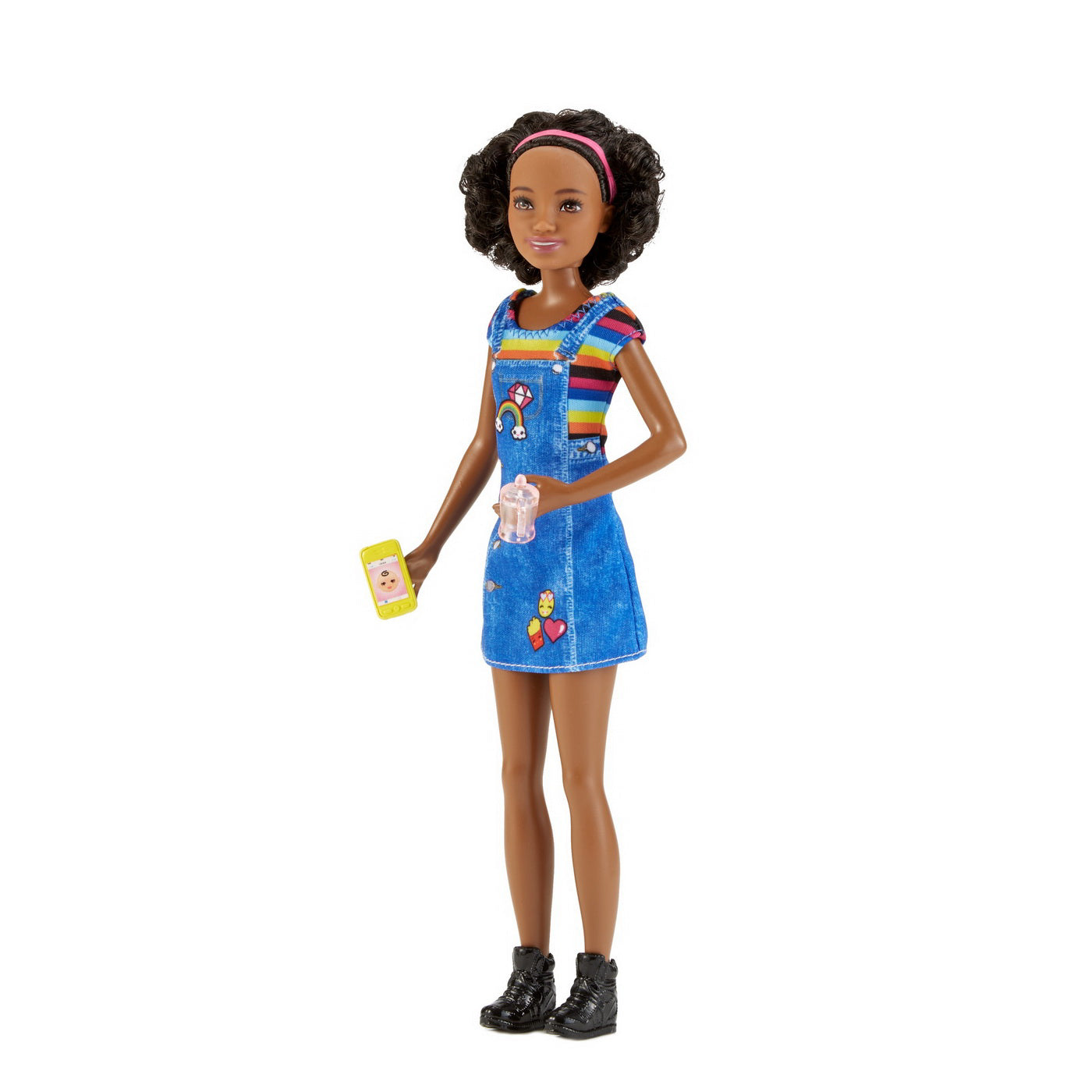 PAPUSA BARBIE GAMA FAMILY BONA CREOLA CU ROCHITA BLUEJEANS
