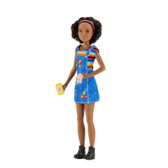 PAPUSA BARBIE GAMA FAMILY BONA CREOLA CU ROCHITA BLUEJEANS