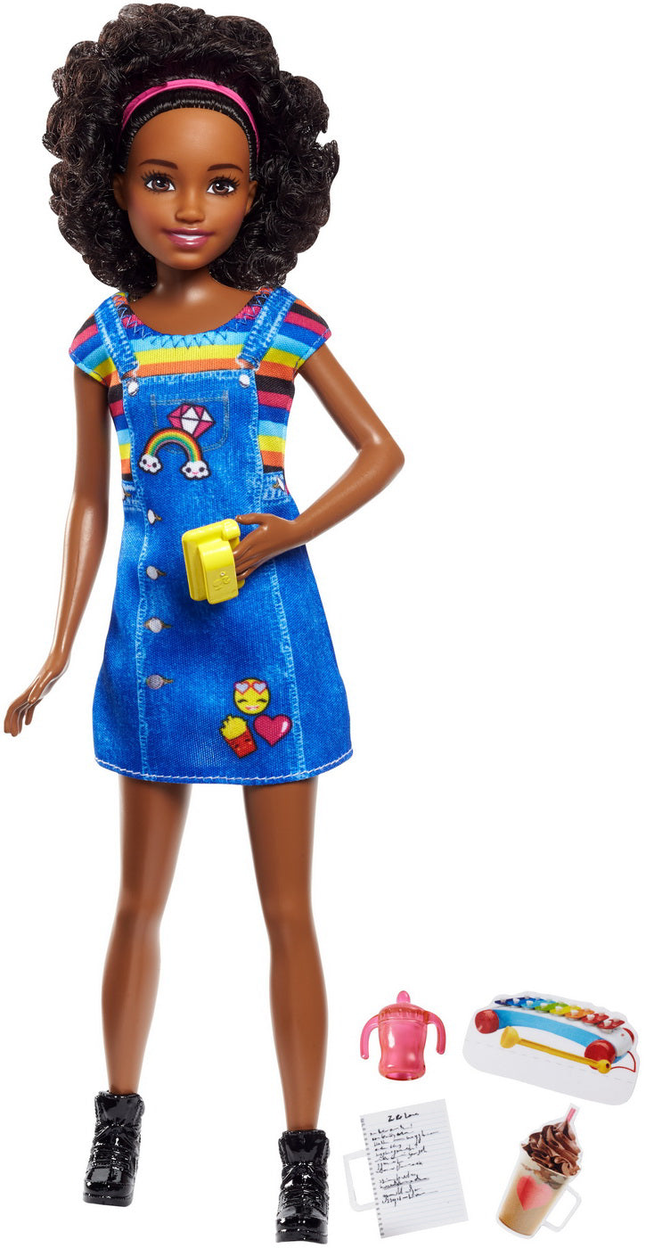 PAPUSA BARBIE GAMA FAMILY BONA CREOLA CU ROCHITA BLUEJEANS