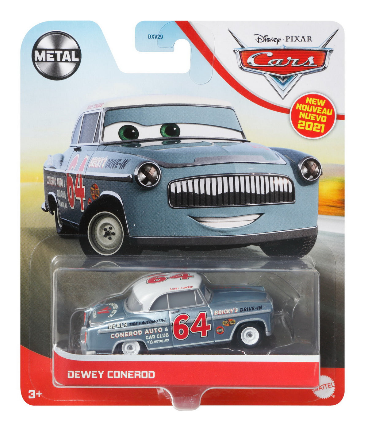 MASINUTA METALICA CARS3 PERSONAJUL DEWEY CONEROD